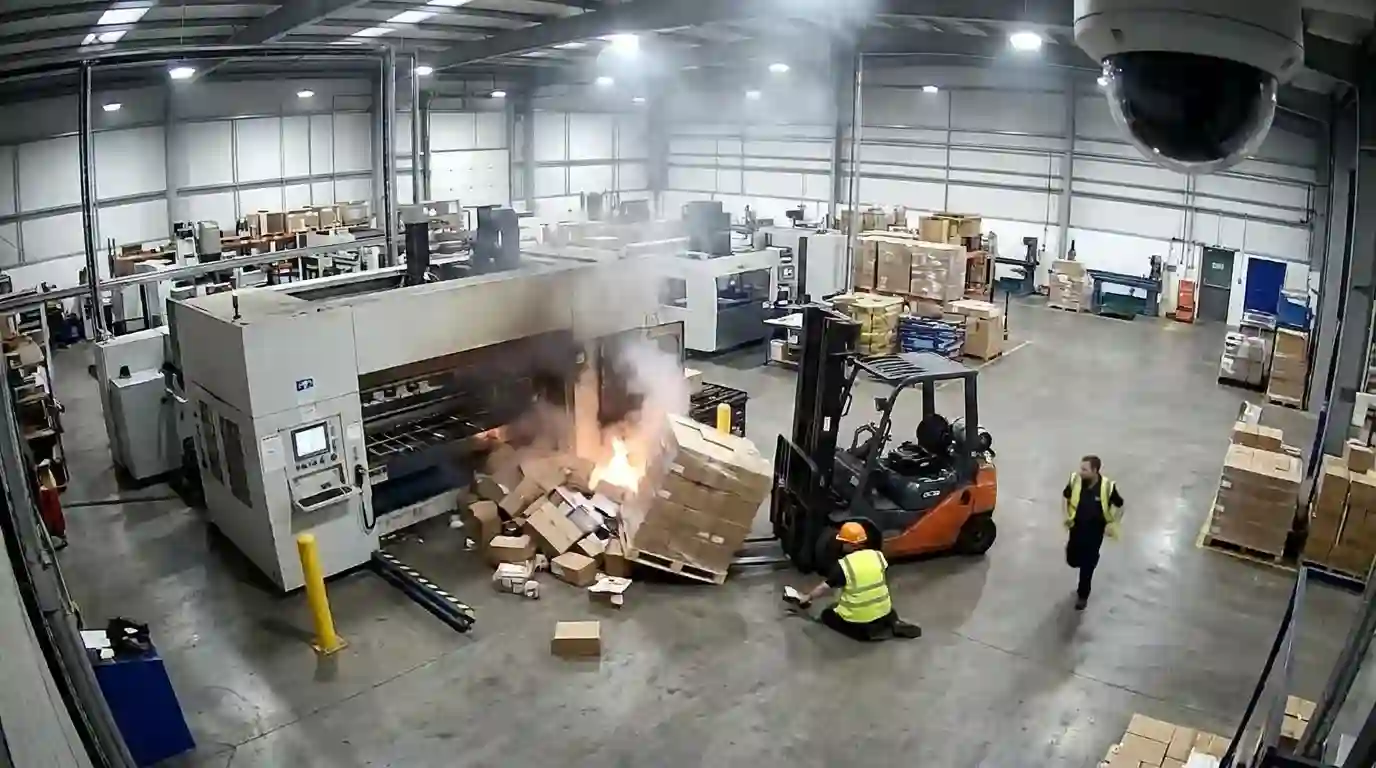 Industrial workplace accident forklift machinery danger